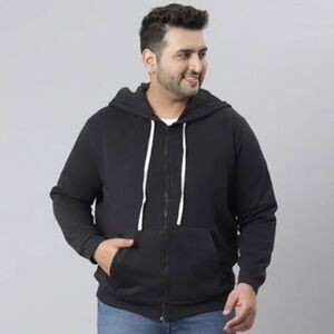 NWT Instafab Plus Men Solid Stylish Full Sleeve Hooded Casual Sweatshirt